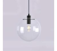 Aioneer Island Lights, Metal Glass Ball Ceiling Pendant Lights European High Light Transmission Luxury Suspension Lamps Post Modern Home Theme Art Hanging Lighting Fixtures Hangi-Noir-30cm