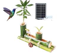 Aioneer Kit De Fuente De Bambú Natural, Fuente De Agua Zen Independiente Hecha A Mano, Fuente De Jardín, Adorno De Agua Corriente, para Estanque, Césped, Patio Trasero.-15.7in