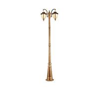 Aioneer Lamp Post Lights Outdoor, 2-Lights Outdoor Lamp Post Light Outside Courtyard Light High Pole Light Glass Street Lamp Garden Lawn Light Aisle Villa Landscape Light Aluminu-Height 200cm