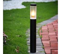 Aioneer Lamp Post Lights Outdoor, Stainless Steel Landscape Lawn Led Pillar Post Light Courtyard Lamp Waterproof Garden Bollard Lamp Round Cylinder Simple Community Street Lighti-White Light-H