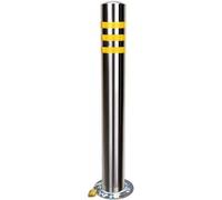 Aioneer Lockable Traffic Delineator Round Posts, Heavy Duty Removable Parking Bollards Cones For Crowd Control/Driveway/Hotel/Restaurants Commercial with Sturdy Base-1 Pack-95cm/37.4in