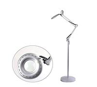 Aioneer Magnifier Floor Standing Light 8X Stand Lighting Magnifying Lamp Eye Protection Energy Saving Solid Bottom For Skin Care Beauty Tattoo Salons Manicure Nail Art Working St