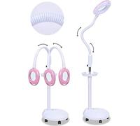 Aioneer Magnifier Magnifying Magnifier Lamp 360° Rotatable Floor Standing Magnifying Lamp with 20X Magnifying Glass Light Pink