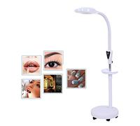 Aioneer Magnifier Rolling Floor Stand Magnifying Led Lamp Adjustable Swivel Arm Loupe 16X For Skincare Beauty Manicure Tattoo Salon SPA with Dust Cover