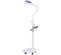Aioneer Magnifying Floor Lamp 5 Wheels Rolling Base Reading Magnifier Lamp with Gooseneck Magnifying Floor Lamp
