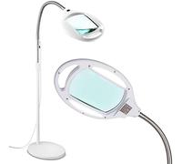 Aioneer Magnifying Floor Lamp Magnifying Glass Full Page Magnifying Floor Lamp with Bright Led Light Flexible Neck Dimmable Stand Sturdy Base-1.75x