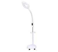 Aioneer Magnifying Glass, Led Floor Lamp, Daylight Bright Magnifier Lighted Glass 16X Lens with Stand, Flexible Height Adjustable Gooseneck Standing Cold Light For Reading Salon
