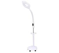 Aioneer Magnifying Led Floor Lamp, Daylight Bright Magnifier Lighted Glass 16X Magnifying Lens with Stand, Flexible Height Adjustable Gooseneck Standing Cold Light For Readin