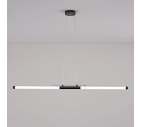 Aioneer Minimalist Led Pendant Light Linear Chandelier Copper Kitchen Island Lighting Fixture, Long Strip Chandeliers Ceiling Lights Modern Hanging Lamps For Dining Table Bedroom-Svart-120cm