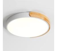 Aioneer Modern Ceiling Light Fixture with Energy Saving Three Color Dimming Easy Installation For Closets Kitchens Stairwells Bedrooms-White-40cm