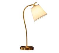 Aioneer Modern Ceramic Table Lamp with Linen Fabric Lampshade All Copper Body and E27 Desk Lamp Ideal For Living Room Dining Room Bedroom and Bedside Lighting.-A-Dimming