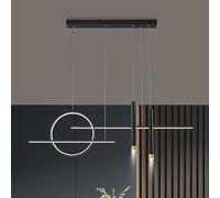 Aioneer Modern Dimmable Pendant Lamp For Dining Table Remote Control Kitchen Ceiling Light Gold 120Cm-Black-L120cm