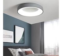Aioneer Modern Nordic Led Dimmable Ceiling Light For Living Room Ultra Thin Design Perfect For Low Ceilings Ideal For Offices 15In-White Light-Grey12in