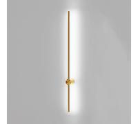 Aioneer Modern White Silicone Wall Sconces with Adjustable Brass Long Strip Design Creative Indoor Wall Lamp For Bedside Lighting-White Light-100CM