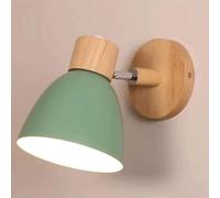 Aioneer Nordic Style Dimmable Wall Sconce Light For Bedroom Teahouse Restaurant Green Iron Trumpet Shape Wall Lamp with E27 Socket and Three Color Options Ideal For Living Room A-Green