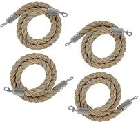 Aioneer Outdoor Crowd Control Post with Hook and Rope, Durable Weather-Resistant Safety Barrier For Events and Queue Management, Heavy-Duty Stanchion System-4erpack-80cm/31.5 in