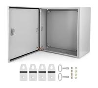 Aioneer Outdoor Electrical Box,Steel Junction Box, 4X Electrical Enclosure Box Ip66 Waterproof & Dustproof, Universal Electrical Project Box with Lock & Mounting Plate-24x24x12in