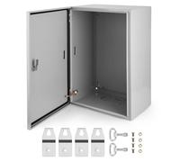 Aioneer Outdoor Electrical Box,Steel Junction Box, 4X Electrical Enclosure Box Ip66 Waterproof & Dustproof, Universal Electrical Project Box with Lock & Mounting Plate-20x12x10in