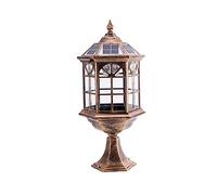 Aioneer Outdoor Pillar Lamp Outdoor Led Solar Pillar Lamp European Style Column Lantern Waterproof Aluminum Post Light Garden Patio Fence Table Lamp Landscape Street Lights To PU