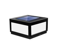 Aioneer Outdoor Pillar Lamp Square Solar Led Pillar Light Outdoor Fence Deck Column Lamp Ip65 Waterproof Energy-Saving Post Cap Lights For Flat Surface Patio Garden Decoration St-One Color-20cm