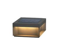 Aioneer Outdoor Pillar Lamp Square Solar Post Light Outdoor Led Fence Deck Pillar Lights Ip65 Waterproof 3000K Warm Column Cap Lamp For Landscape Yard Garden Pathway Lawn Lanter-One Color-20 * 10cm