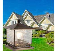 Aioneer Outdoor Pillar Lamp Waterproof Post Light Outdoor Landscape Column Headlights Garden Courtyard Pillar Lamp For Yard Entry Villa Gate Patio Path Street Lantern To-One Color-25 * 28cm