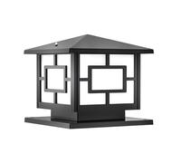 Aioneer Outdoor Pillar Lamp Waterproof Post Lights Outdoor Aluminum Pillar Lamp Traditional Garden Landscape Column Cap Lamps For Lawn Patio Porch Yard Driveway Street Lantern T-One Color-40cm
