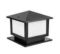 Aioneer Outdoor Rainproof Aluminum Post Light Exterior Waterproof Patio Pillar Lamp Landscape Column Lamps Street Lantern For Fence Deck Front Yard Garden Villa To Pursue-Black-50cm