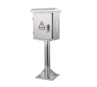Aioneer Outdoor Stainless Steel Distribution Box, Waterproof Electrical Junction Box, Universal Electric Equipment Enclosure Box with Safety Locks and Mounting Plates-Silver-600x500x300mm