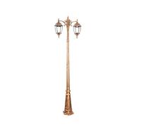 Aioneer Outdoor Street Light Lantern Glass Post Light Clear Outdoor Garden Pathway Porch Deck Yard Driveway Hallway Hotel Black 2m (Antique Copper Color 2.6m)