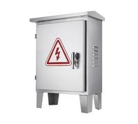 Aioneer Outdoor Waterproof 304 Stainless Steel Electrical Enclosure Box - Lockable, Removable Bracket & Mounting Plate - Durable, Weatherproof, 19.6X15.7X8In-23.6x19.6x10in/60x50x25cm