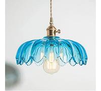Aioneer Pendant Lighting, All Copper Glass Chandelier, Japanese Retro Balcony Hanging Light, Suitable For Villas, Porches, Hotels-Blue