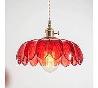 Aioneer Pendant Lighting, All Copper Glass Chandelier, Japanese Retro Balcony Hanging Light, Suitable For Villas, Porches, Hotels-Red