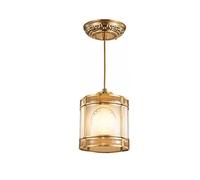 Aioneer Pendant Lighting, New Chinese Style Full Copper Indoor Chandelier, Vintage Decor Kitchen Restaurant Farmhouse Hanging Light-A