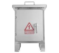 Aioneer Portable Stainless Steel Electrical Enclosure Box with Handle, Floor-Mounted Metal Lock Box For Ev Charging Protection, Durable Junction Box For Outdoor Use-50×20×60cm
