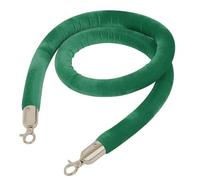 Aioneer Premium Blue Velvet Rope with Polished Clips - 3M Event Queue Management Posts, Red Carpet Stanchions, Crowd Control Barriers For Effective Line Management.-Grün Silber-1.2m/4ft