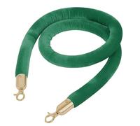 Aioneer Premium Blue Velvet Rope with Polished Clips - 3M Event Queue Management Posts, Red Carpet Stanchions, Crowd Control Barriers For Effective Line Management.-Grüngold-0.9m/3ft