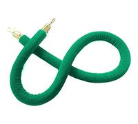 Aioneer Premium Green Velvet Rope Barrier with Hooks, 3M Long Stanchion Cords For Grand Openings, Elegant Queue Posts, Red Carpet Ropes and Stanchions-Grün-7ft/215cm