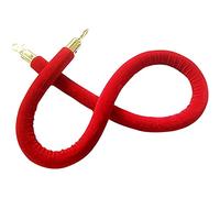Aioneer Premium Green Velvet Rope Barrier with Hooks, 3M Long Stanchion Cords For Grand Openings, Elegant Queue Posts, Red Carpet Ropes and Stanchions-Red-10ft/305cm
