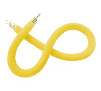Aioneer Premium Green Velvet Rope Barrier with Hooks, 3M Long Stanchion Cords For Grand Openings, Elegant Queue Posts, Red Carpet Ropes and Stanchions-Yellow-8ft/245cm