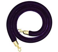 Aioneer Premium Velvet Stanchion Rope with Silver Plated Hooks 1.7Ft Apricot Queue Barrier For Events Red Carpet Line Management Durable & Stylish Crowd Control-Purple Orchid-3ft/90cm
