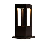 Aioneer Rectangle Column Light Outdoor Waterproof Pillar Lamp Aluminum Landscape Post Lights Patio Garden Park Lawn Street Lantern Table Light To Pursue Happiness-40cm/15.7inch
