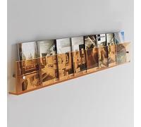 Aioneer Revistero De Pared para Baño, Archivador Colgante De Acrílico Transparente, Organizador De Correo, Soporte para Folletos, Atril para Literatura, Hogar, Oficina, Dormitori-Clear-L 120cm/47in