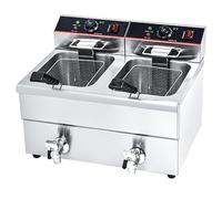 Aioneer Stainless Steel Countertop Frying Machine with Temperature Control, Oil Drain System,Commercial Electric Deep Fryer,Perfect For Frying Whole Chicken.,B-B