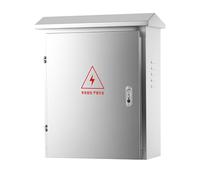 Aioneer Stainless Steel Electrical Box, Outdoor Electrical Enclosure Box, with Removable Back Panel, Good Heat Dissipation, Rainproof and Rustproof, Applicable In Various Environ