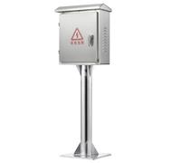 Aioneer Stainless Steel Outdoor Electrical Enclosure Box, Weatherproof Lockable Junction Cabinet For Ev Charging, Floor-Mounted Indoor/Outdoor Protection Solution