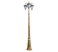 Aioneer Street Lights Lamp Post Outdoor, 260cm Outdoor Triple-Classic Light, Garden Pole Light,Thick Aluminum Lamp Body (B 230cm)