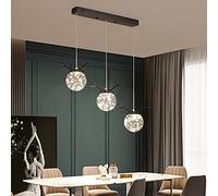 Aioneer Tricolor Dimming Restaurant Chandelier Three Heads 1, Light Luxury Dining Room Dining Table Pendant Lights Creativity Designer Small Chandelier, For Living Room-Onecolor-50 * 6 * 3.5cm