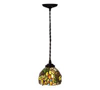 Aioneer Vintage Chandeliers, Stained Glass Dining Room Ceiling Light Fixtures, Modern Adjustable Pendant Hanging Lamp For Bedroom Living Room Restaurant Kitchen [Energy Class A +-A-1 Light