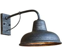 Aioneer Vintage Industrial Wall Sconce Rustic Barn Lamp For Front Porch Lighting Dome Aluminum Fixture For Balcony Garden with E27 Socket Home Decor Exterior Wall Lantern-Silver Grey